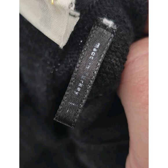 Anthro Akemi Kin Top Womens Medium Black Tank Crop Sweater Lettuce Hem Rib Kaden - Picture 9 of 11